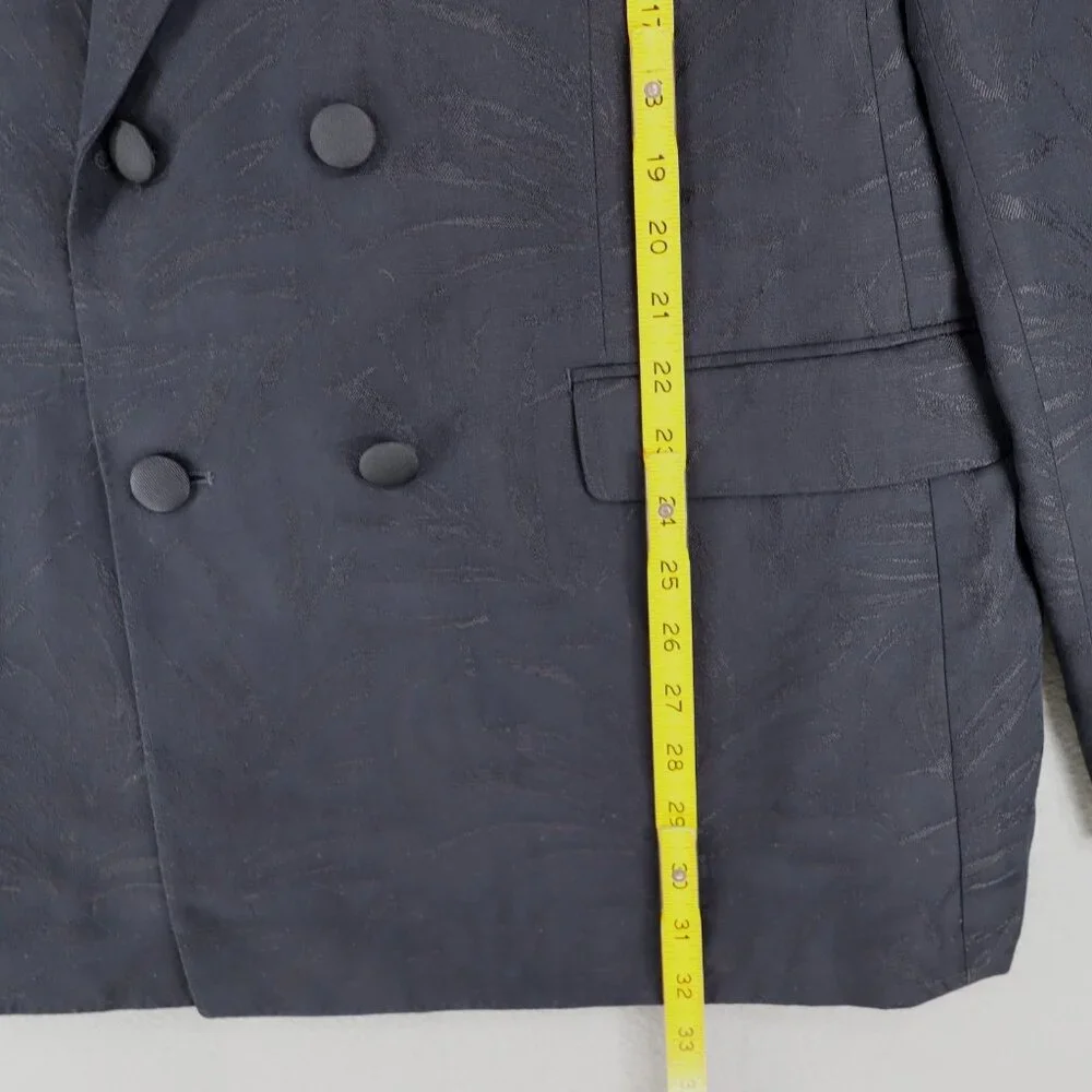 Banana Republic Blazer Men 46L Sport Coat Tailored Slim Fit Double Breast Floral